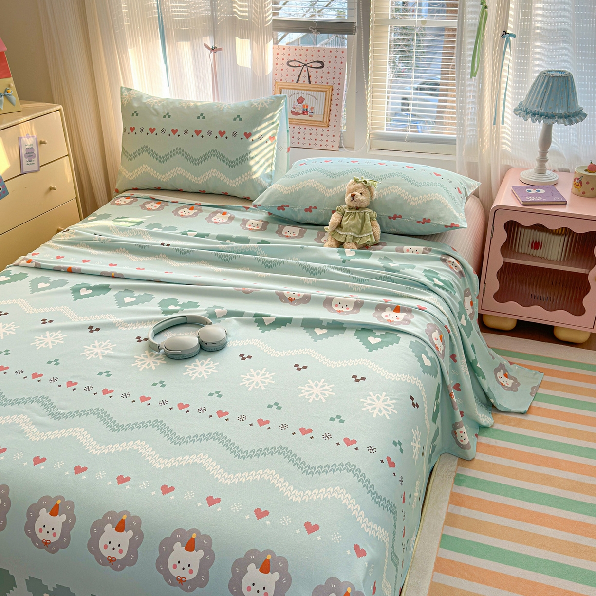 91家纺网 家纺一手货源 找家纺 女子家纺 2026新款全棉老粗布床单 奶酪