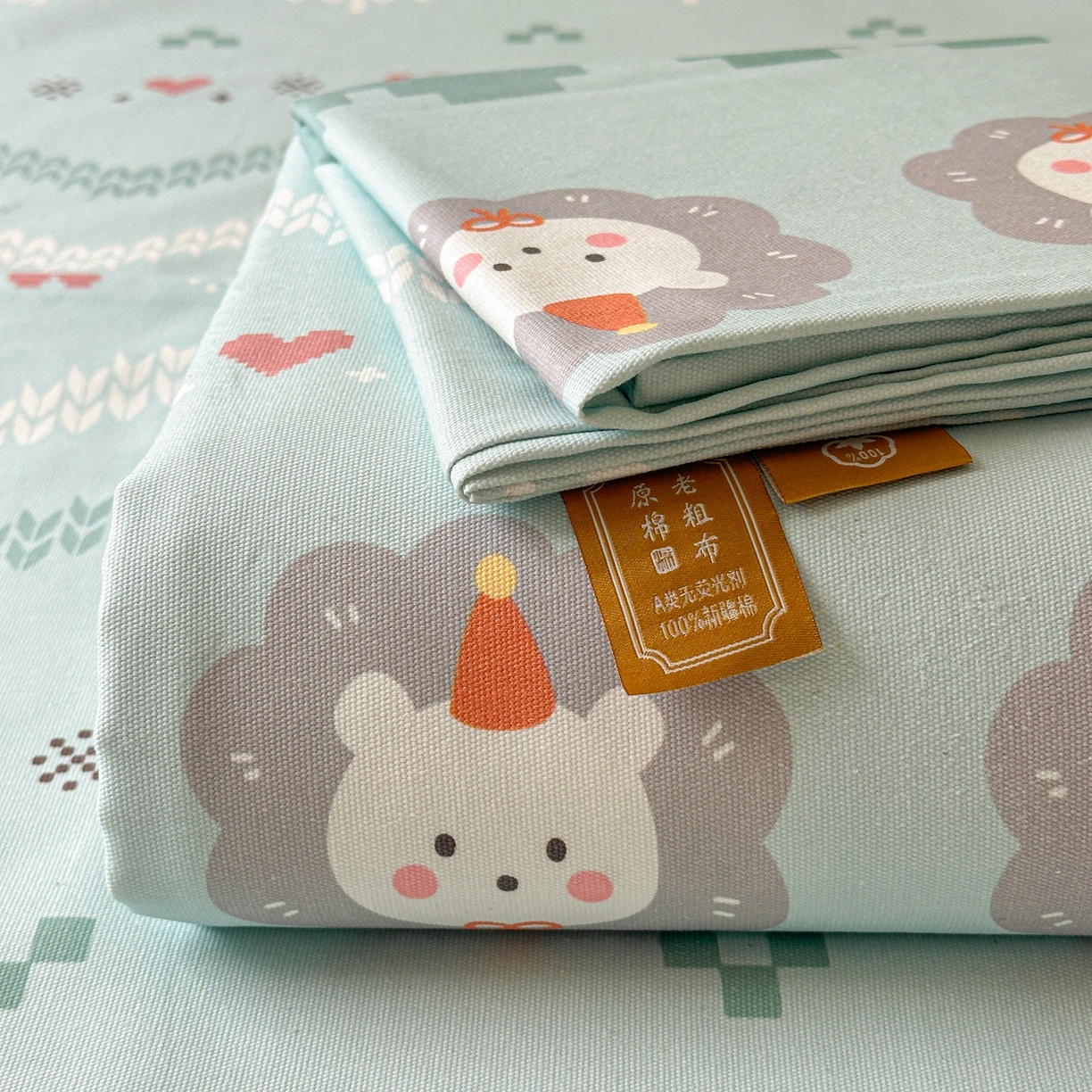 91家纺网 家纺一手货源 找家纺 女子家纺 2026新款全棉老粗布床单 奶酪