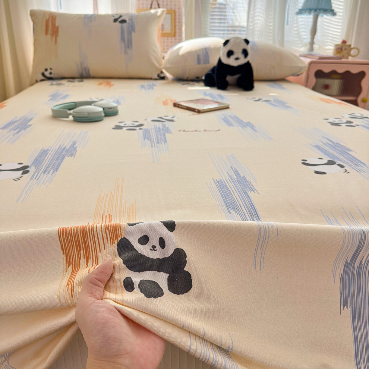 91家纺网 家纺一手货源 找家纺 女子家纺 2026新款全棉老粗布床单 软萌