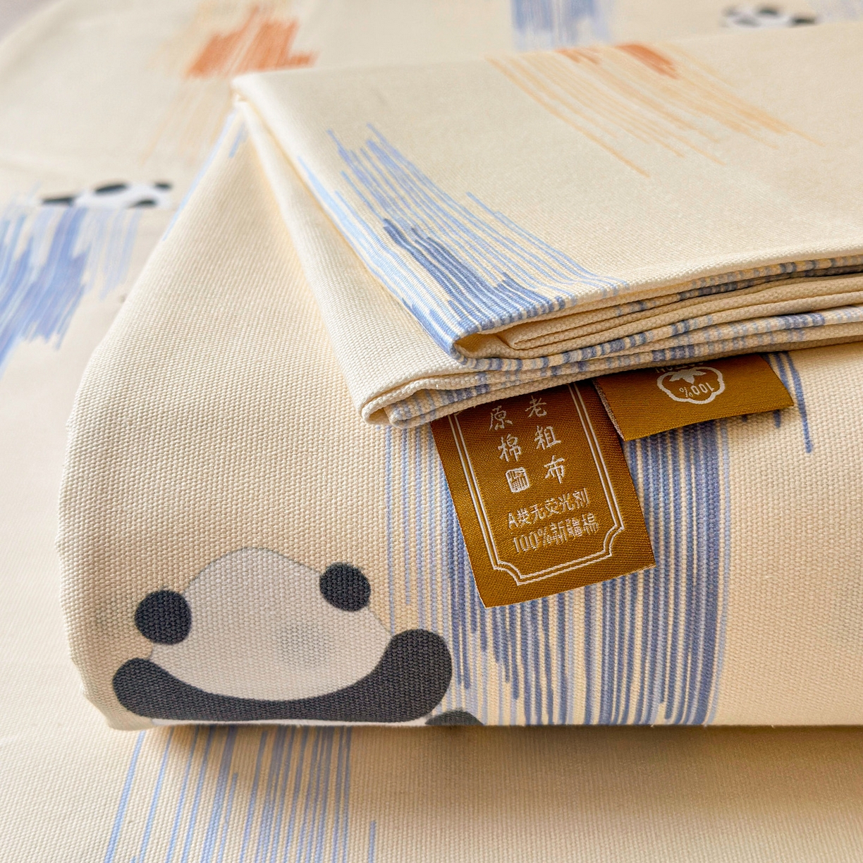 91家纺网 家纺一手货源 找家纺 女子家纺 2026新款全棉老粗布床单 软萌