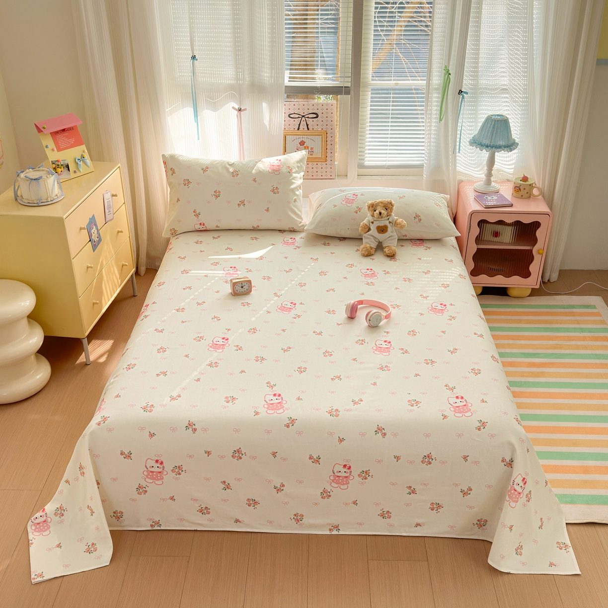 女子家纺 2026新款全棉老粗布床单 小甜甜