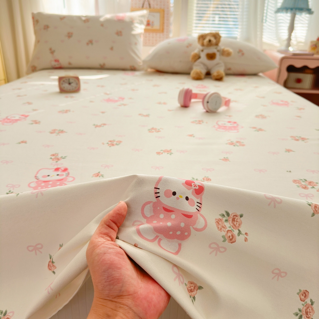 91家纺网 家纺一手货源 找家纺 女子家纺 2026新款全棉老粗布床单 小甜甜