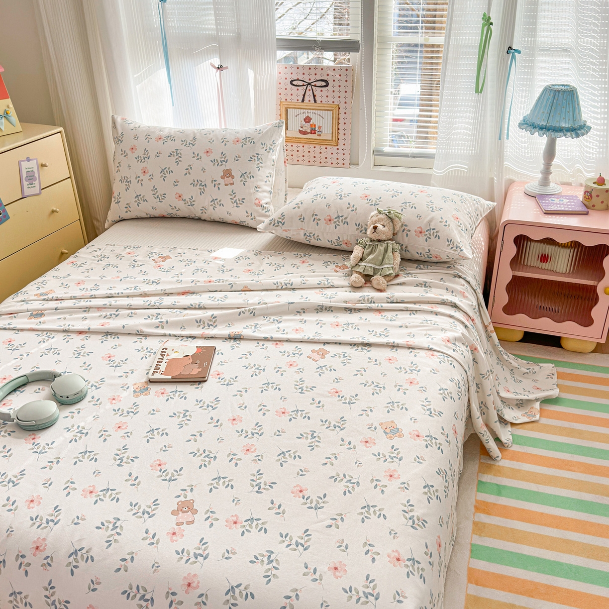 91家纺网 家纺一手货源 找家纺 女子家纺 2026新款全棉老粗布床单 小圆满