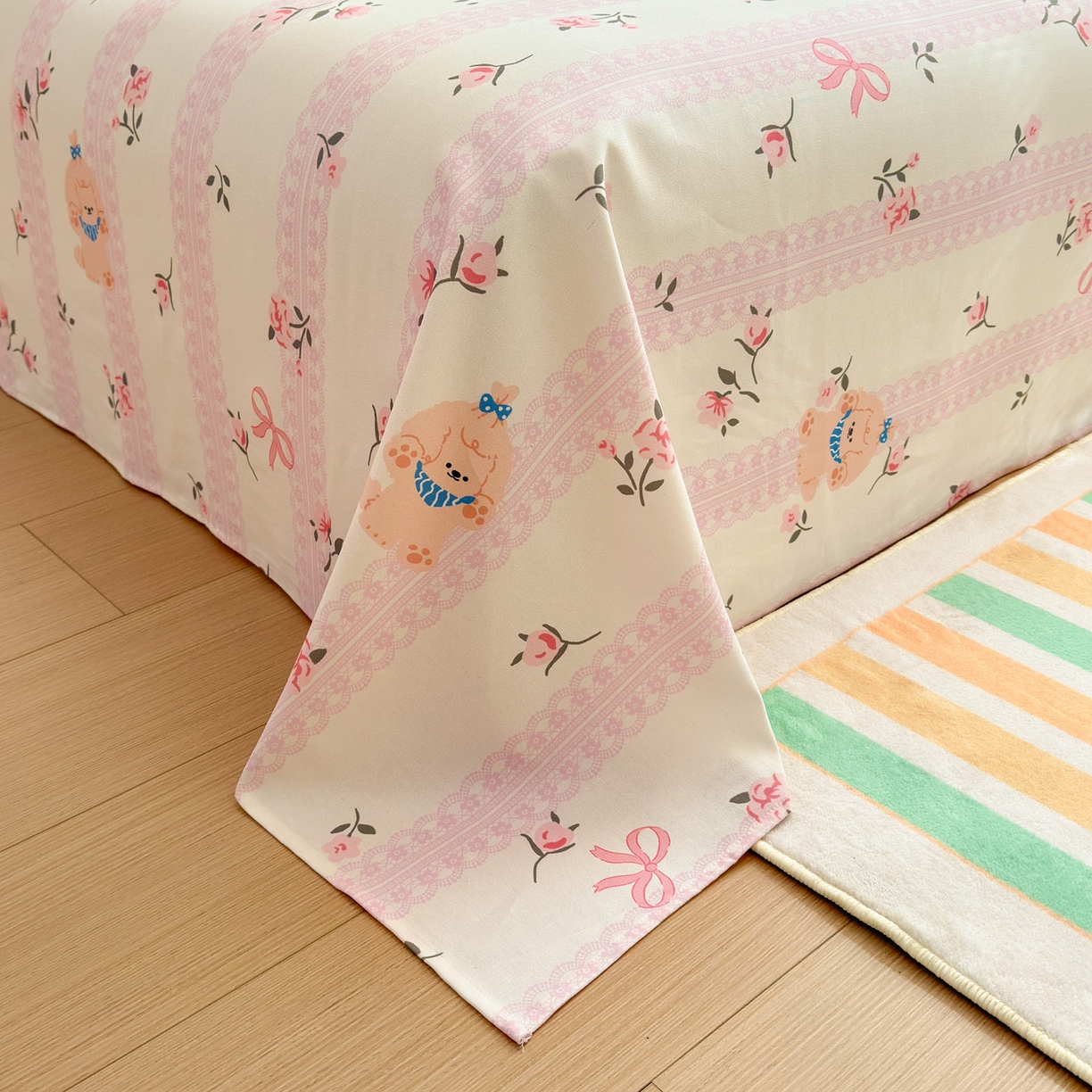 91家纺网 家纺一手货源 找家纺 女子家纺 2026新款全棉老粗布床单 星愿