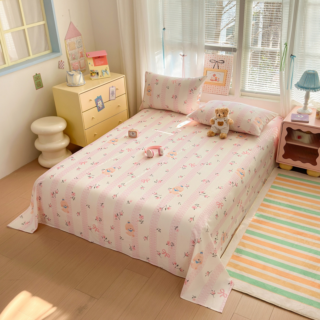 91家纺网 家纺一手货源 找家纺 女子家纺 2026新款全棉老粗布床单 星愿