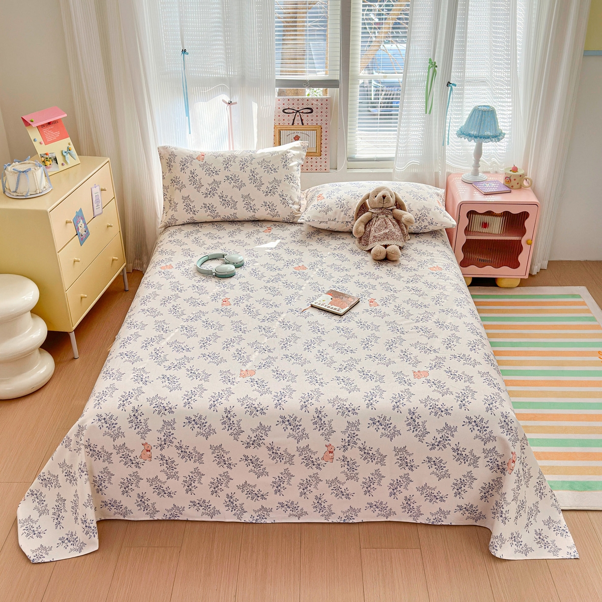 女子家纺 2026新款全棉老粗布床单 醒春