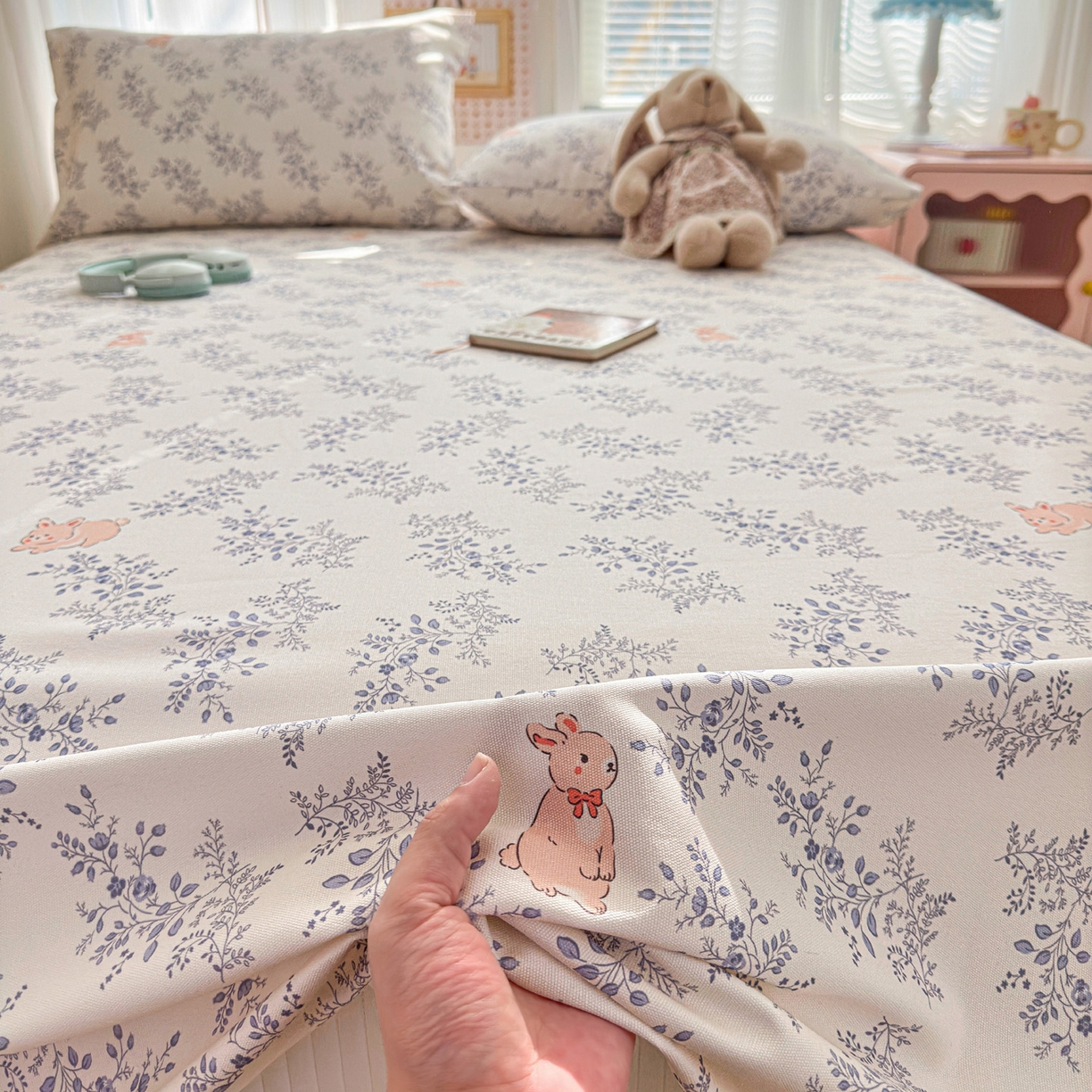 91家纺网 家纺一手货源 找家纺 女子家纺 2026新款全棉老粗布床单 醒春