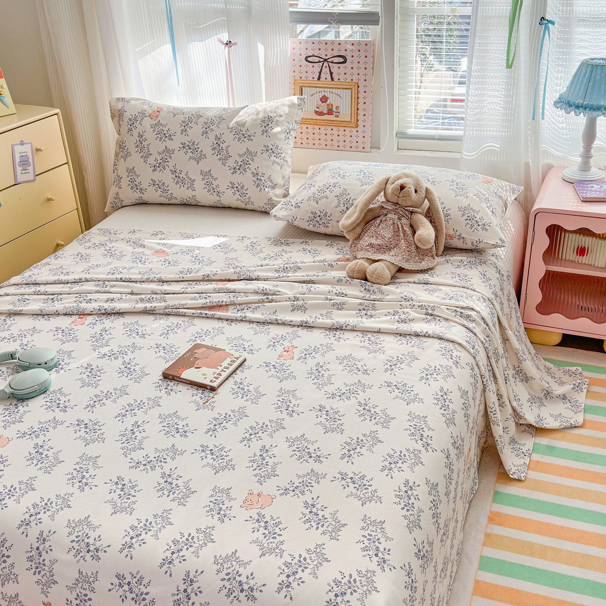 91家纺网 家纺一手货源 找家纺 女子家纺 2026新款全棉老粗布床单 醒春