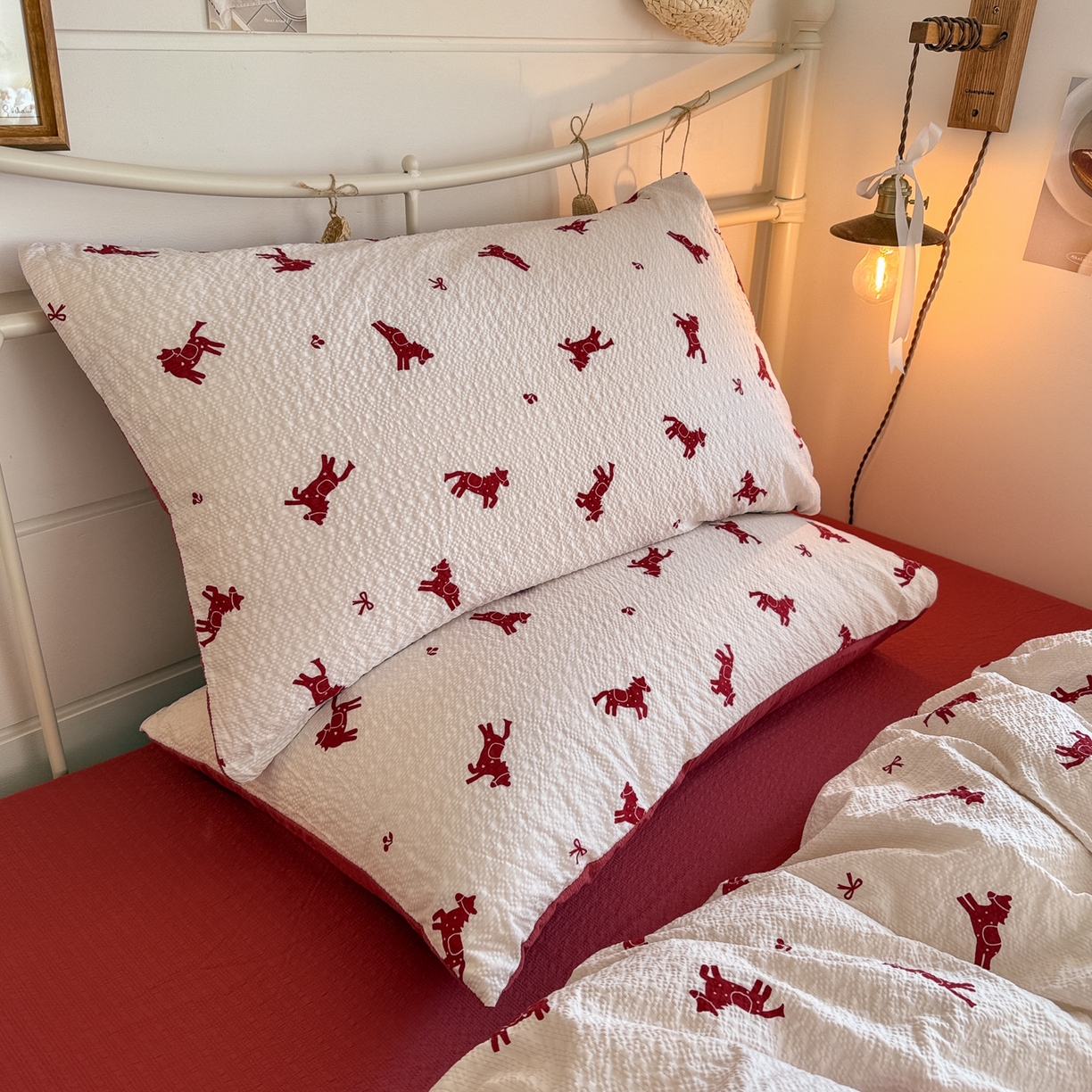 91家纺网 家纺一手货源 找家纺 初念 2026新款A类高品质110克超柔泡芙纱四件套 马上有钱