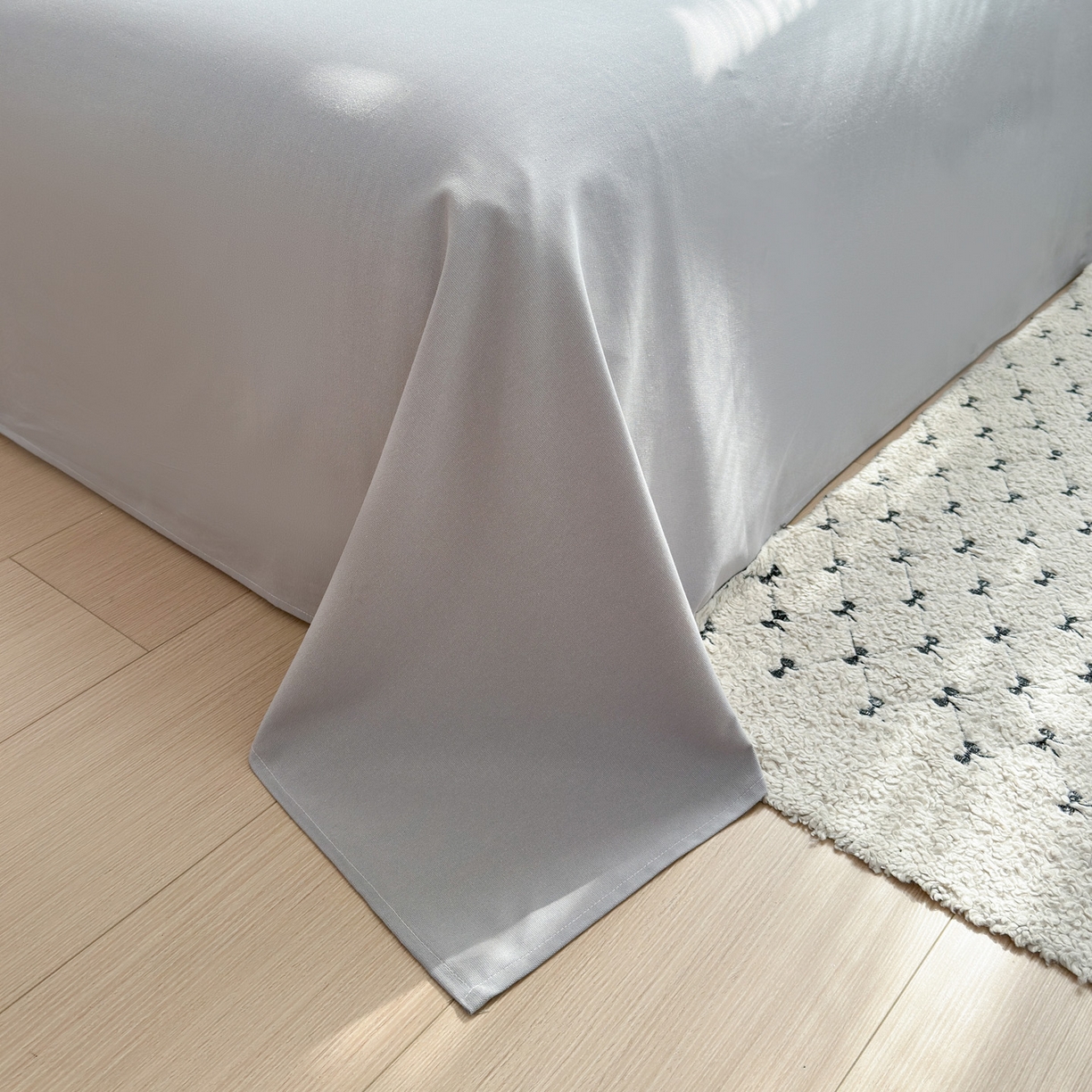 91家纺网 家纺一手货源 找家纺 女子家纺 2026新款全棉老粗布床单 雪花银