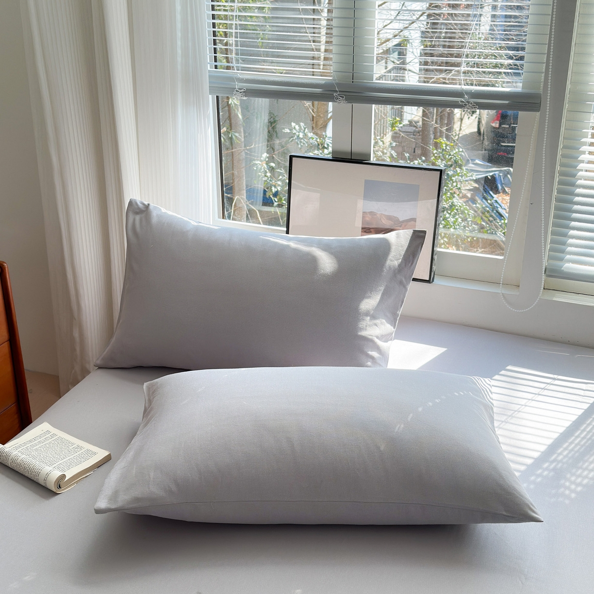 91家纺网 家纺一手货源 找家纺 女子家纺 2026新款全棉老粗布床单 雪花银