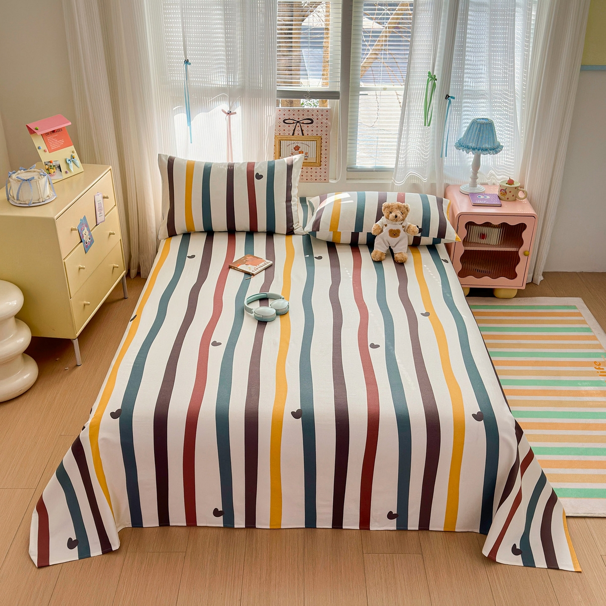 女子家纺 2026新款全棉老粗布床单 雅灰