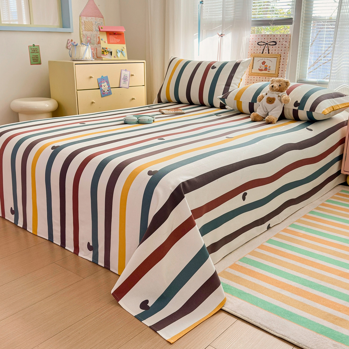 91家纺网 家纺一手货源 找家纺 女子家纺 2026新款全棉老粗布床单 雅灰