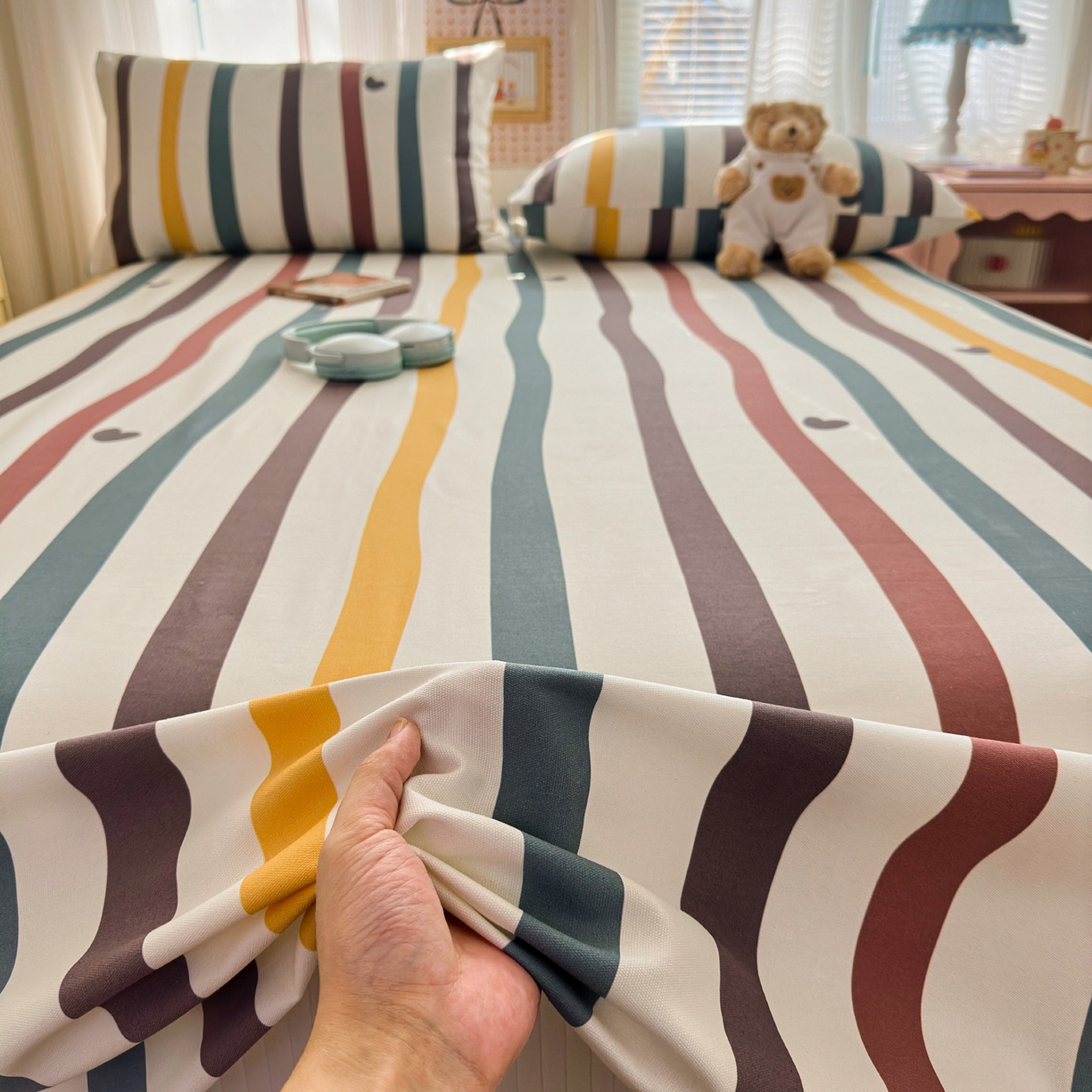 91家纺网 家纺一手货源 找家纺 女子家纺 2026新款全棉老粗布床单 雅灰