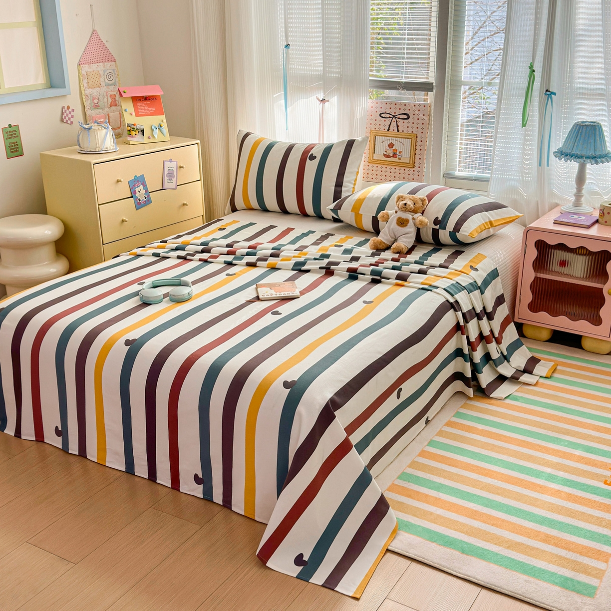 91家纺网 家纺一手货源 找家纺 女子家纺 2026新款全棉老粗布床单 雅灰