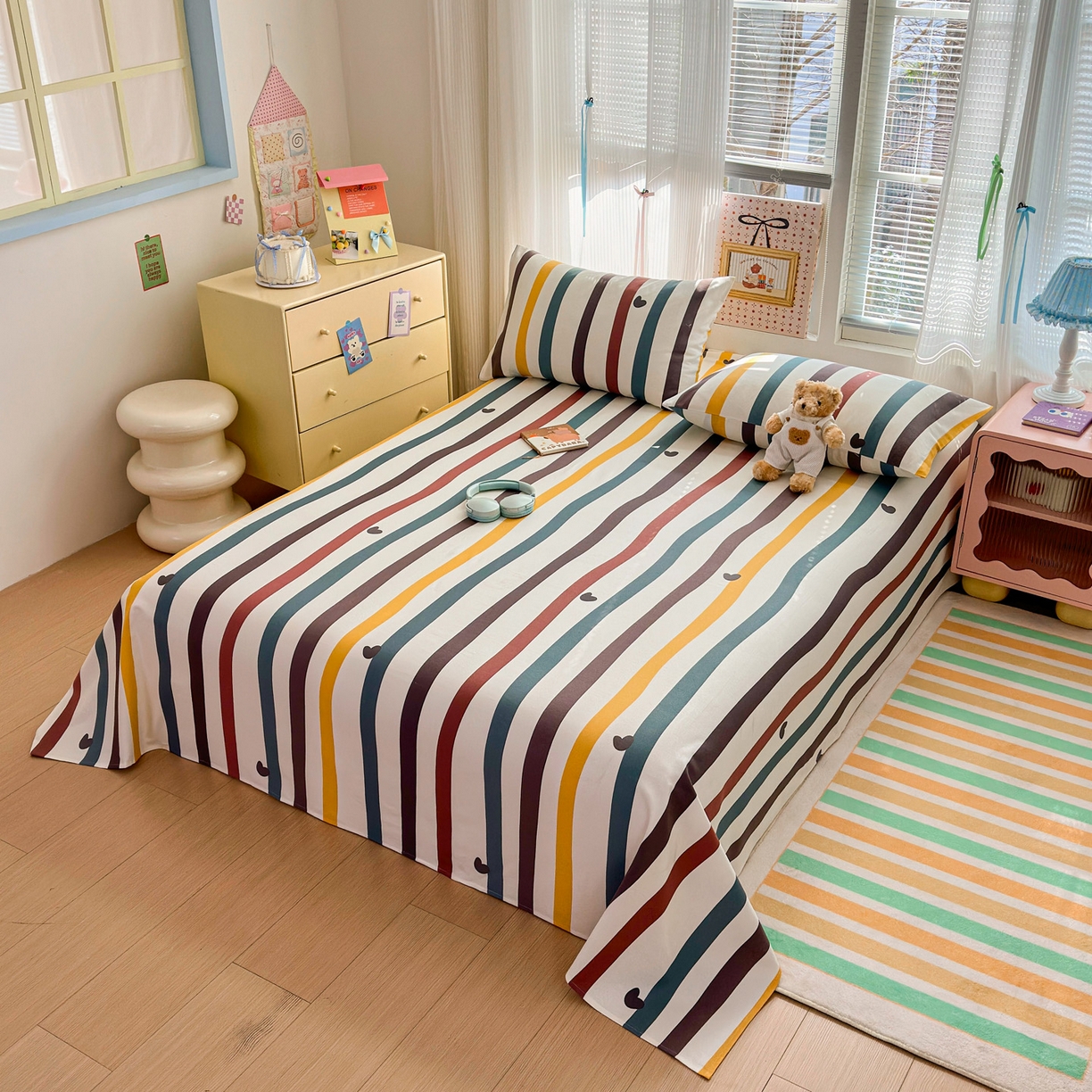 91家纺网 家纺一手货源 找家纺 女子家纺 2026新款全棉老粗布床单 雅灰