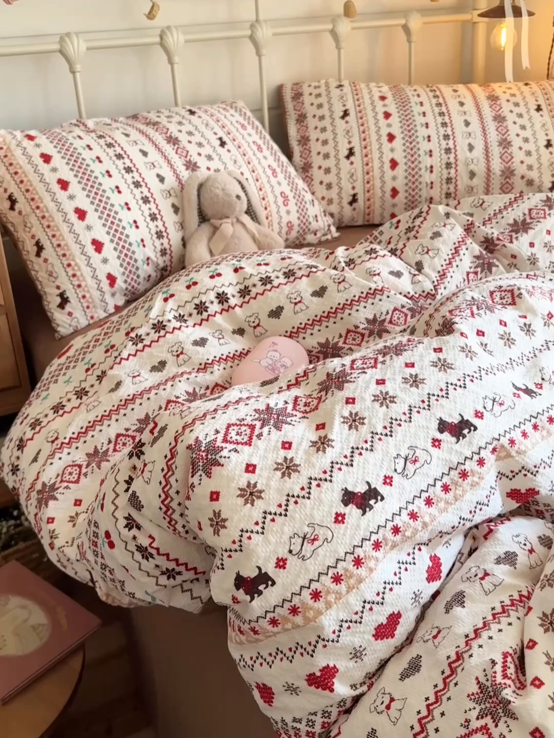 91家纺网 家纺一手货源 找家纺 初念 2026新款A类高品质110克超柔泡芙纱四件套 萌物条条