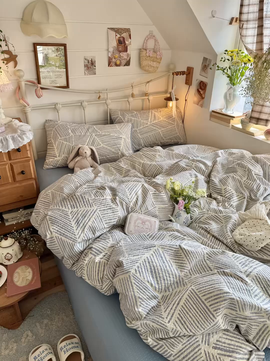 91家纺网 家纺一手货源 找家纺 初念 2026新款A类高品质110克超柔泡芙纱四件套 浅川纹