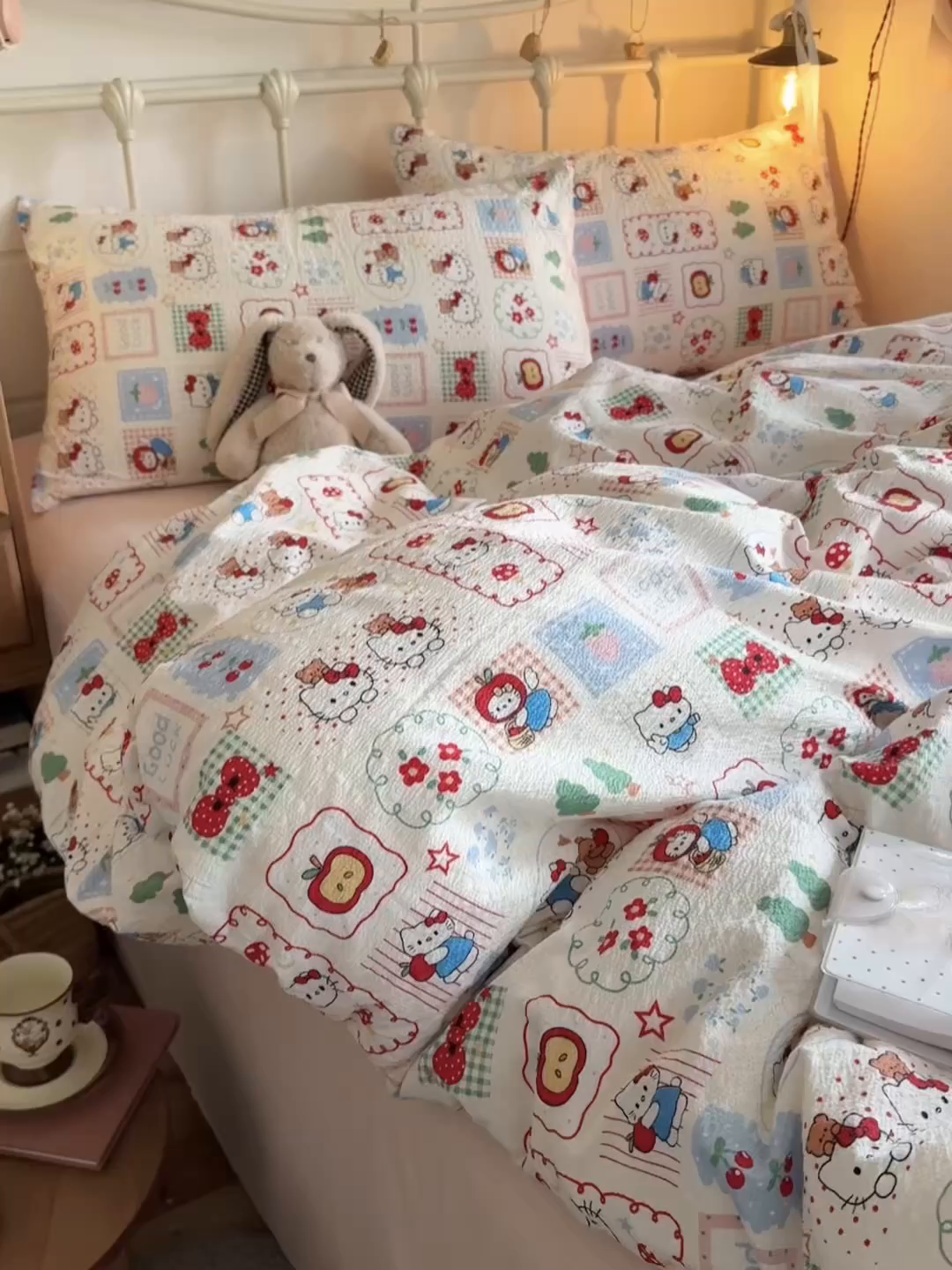 91家纺网 家纺一手货源 找家纺 初念 2026新款A类高品质110克超柔泡芙纱四件套 童趣玩伴