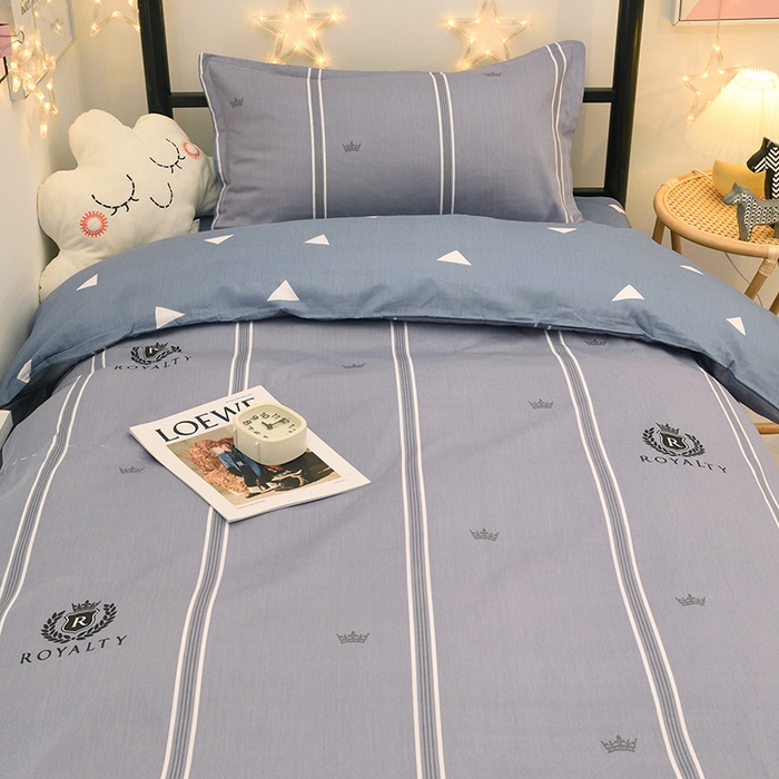 91家纺网 家纺一手货源 找家纺 朵希曼 2026新款全棉13372学生三件套系列 伯爵-灰