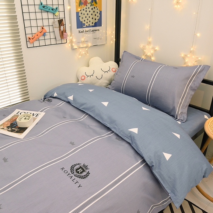 91家纺网 家纺一手货源 找家纺 朵希曼 2026新款全棉13372学生三件套系列 伯爵-灰