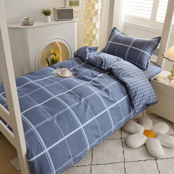 91家纺网 家纺一手货源 找家纺 朵希曼 2026新款全棉13372学生三件套系列 方格时代