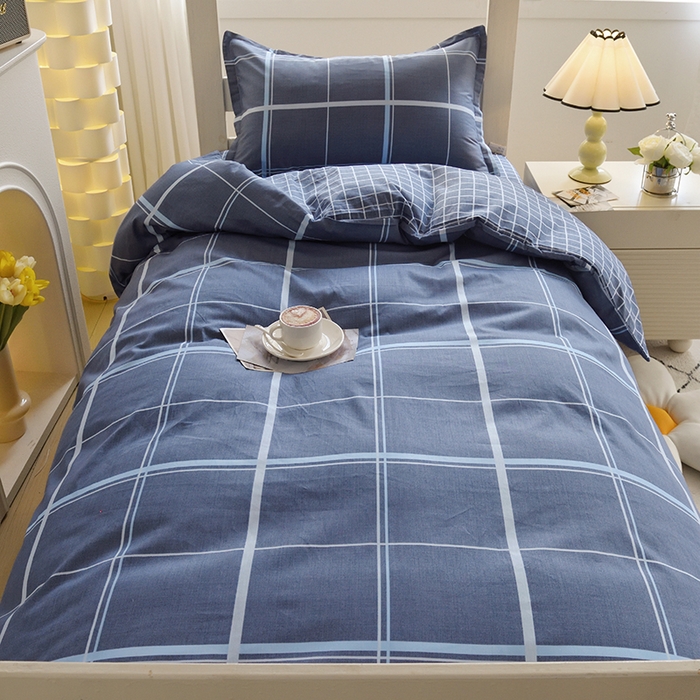 91家纺网 家纺一手货源 找家纺 朵希曼 2026新款全棉13372学生三件套系列 方格时代