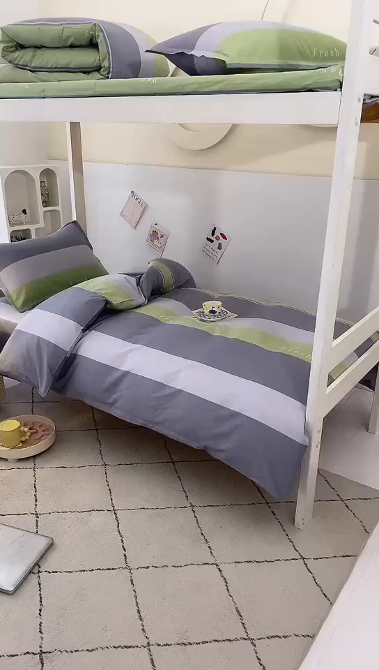 91家纺网 家纺一手货源 找家纺 朵希曼 2026新款全棉13372学生三件套系列 芳华