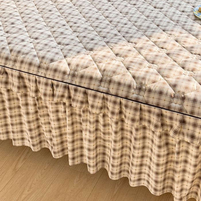 91家纺网 家纺一手货源 找家纺 优家居 2026新款精仿棉床裙四件套水洗棉韩版公主风花边床裙单被套直播外贸定制 星尚