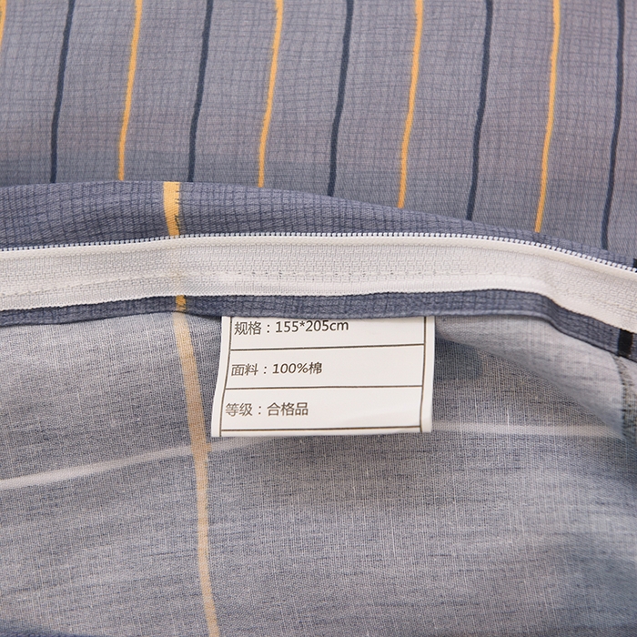 91家纺网 家纺一手货源 找家纺 朵希曼 2026新款全棉13372学生三件套系列 风尚-灰