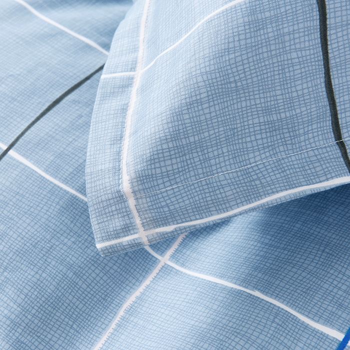 91家纺网 家纺一手货源 找家纺 朵希曼 2026新款全棉13372学生三件套系列 风尚-蓝