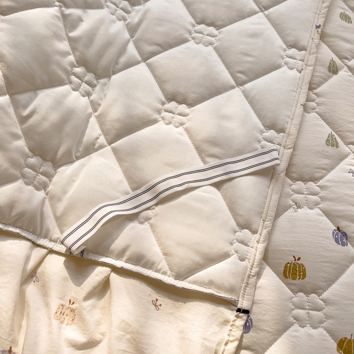 91家纺网 家纺一手货源 找家纺 优家居 2026新款精仿棉夹棉床裙四件套水洗棉韩版公主风花边床裙被套直播外贸定制 贝贝南瓜