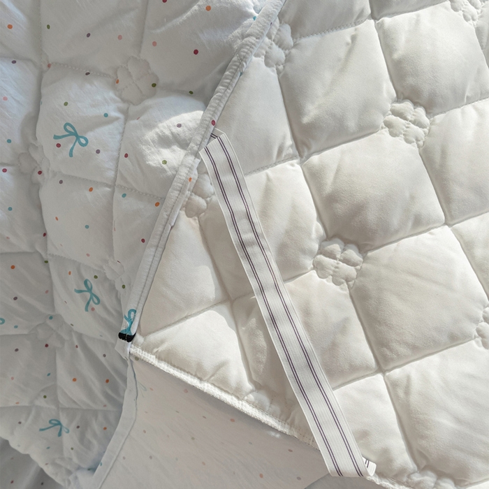 91家纺网 家纺一手货源 找家纺 优家居 2026新款精仿棉夹棉床裙四件套水洗棉韩版公主风花边床裙被套直播外贸定制 潘多拉-兰