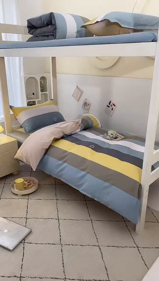 91家纺网 家纺一手货源 找家纺 朵希曼 2026新款全棉13372学生三件套系列 品尚