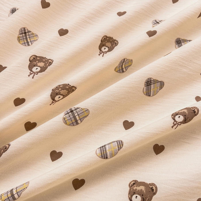 91家纺网 家纺一手货源 找家纺 优家居 2026新款精仿棉床裙三件套水洗棉韩版公主风花边床裙直播外贸定制 爱心熊