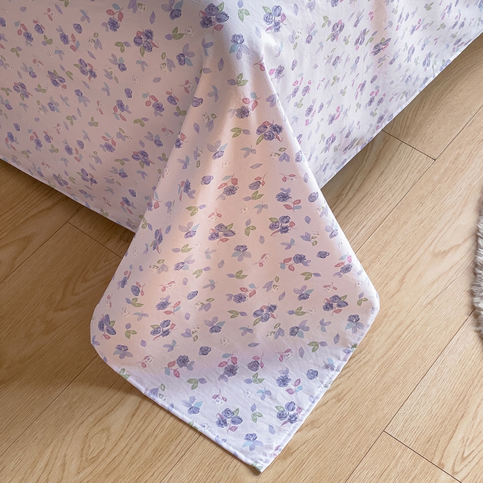 91家纺网 家纺一手货源 找家纺 优家居 2026新款精仿棉床裙三件套水洗棉韩版公主风花边床裙直播外贸定制 情意绵绵