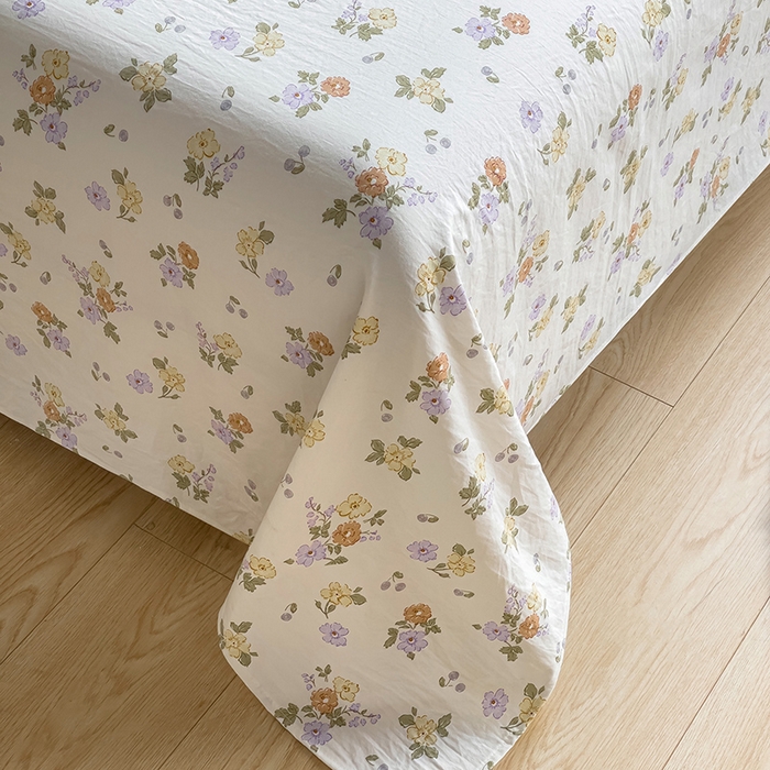 91家纺网 家纺一手货源 找家纺 优家居 2026新款精仿棉床裙三件套水洗棉韩版公主风花边床裙直播外贸定制 海芋恋