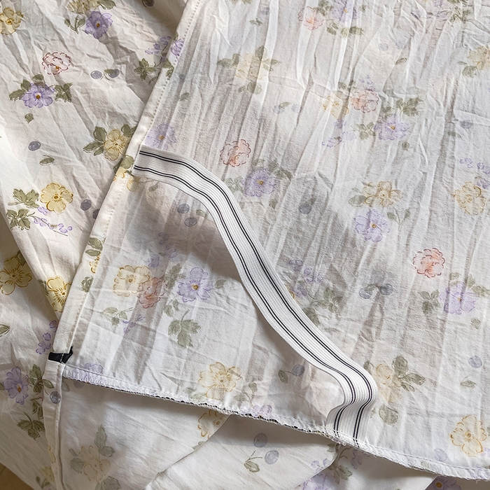 91家纺网 家纺一手货源 找家纺 优家居 2026新款精仿棉床裙三件套水洗棉韩版公主风花边床裙直播外贸定制 海芋恋