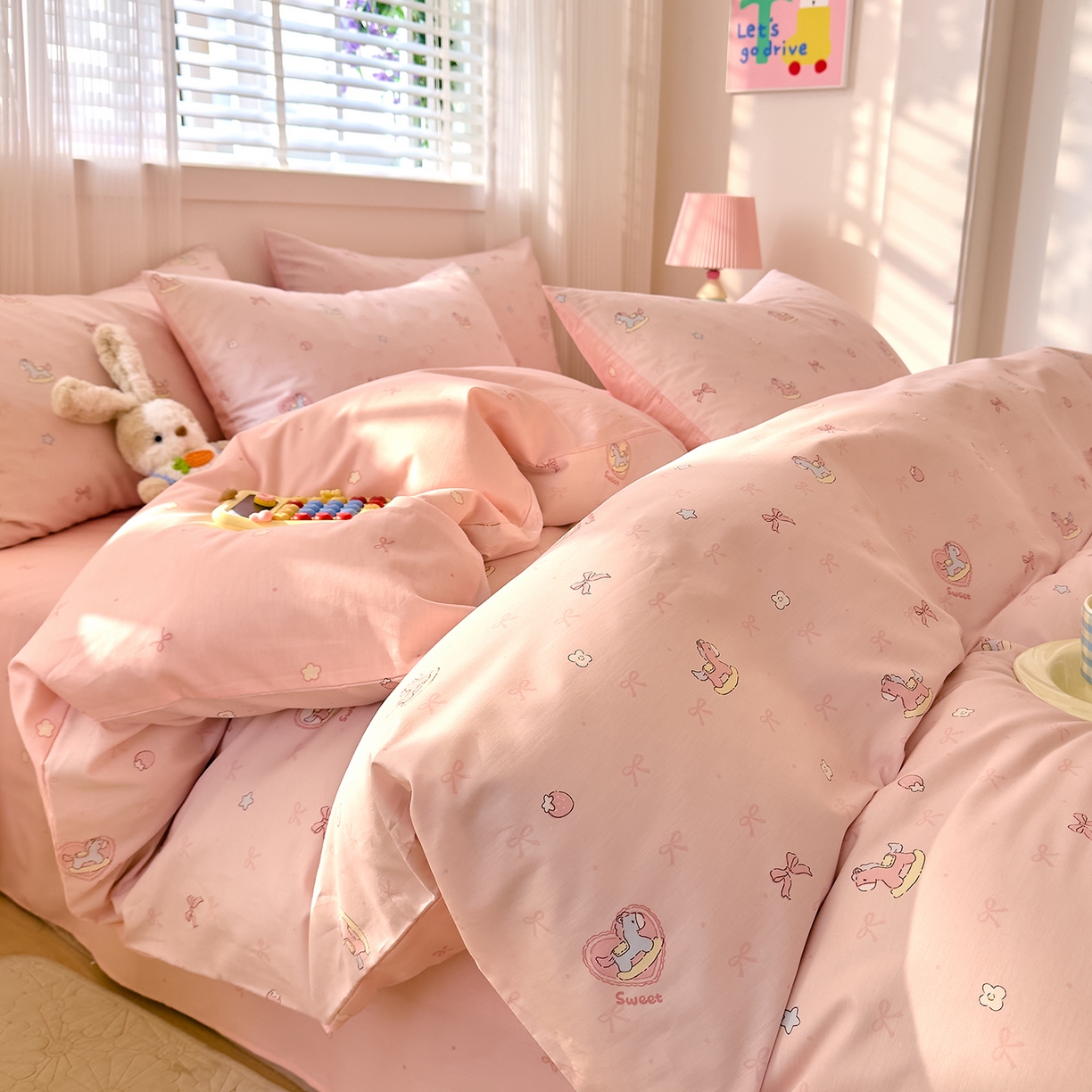 91家纺网 家纺一手货源 找家纺 （总）DoDo 兜兜 2026春夏新款全棉纯棉可爱卡通四件套