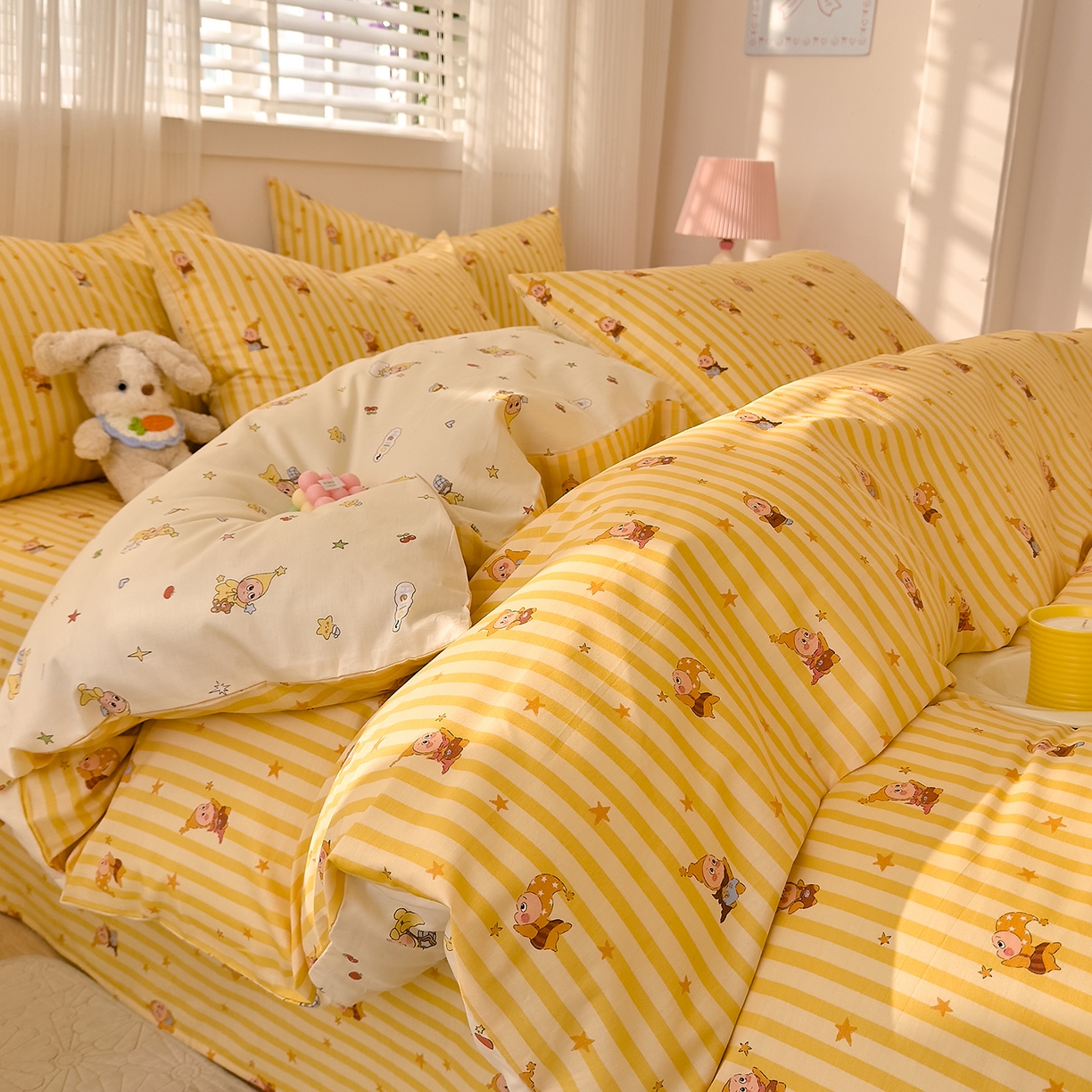 91家纺网 家纺一手货源 找家纺 （总）DoDo 兜兜 2026春夏新款全棉纯棉可爱卡通四件套