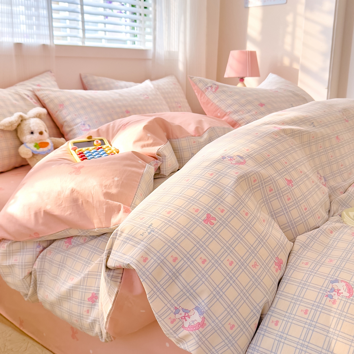 91家纺网 家纺一手货源 找家纺 （总）DoDo 兜兜 2026春夏新款全棉纯棉可爱卡通四件套