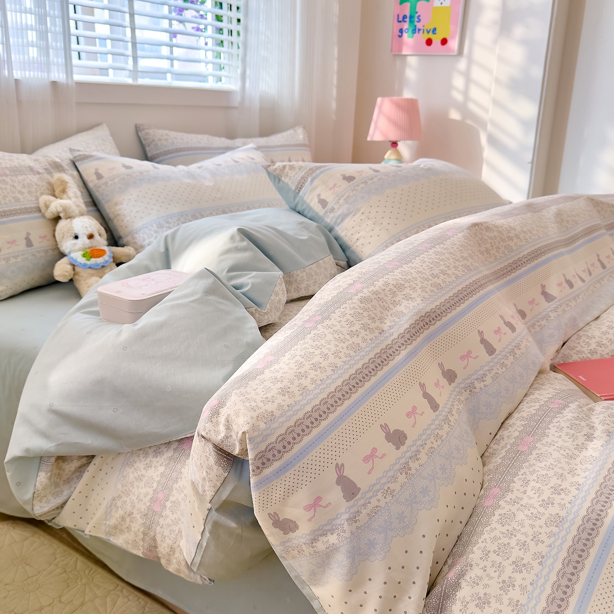 91家纺网 家纺一手货源 找家纺 （总）DoDo 兜兜 2026春夏新款全棉纯棉可爱卡通四件套