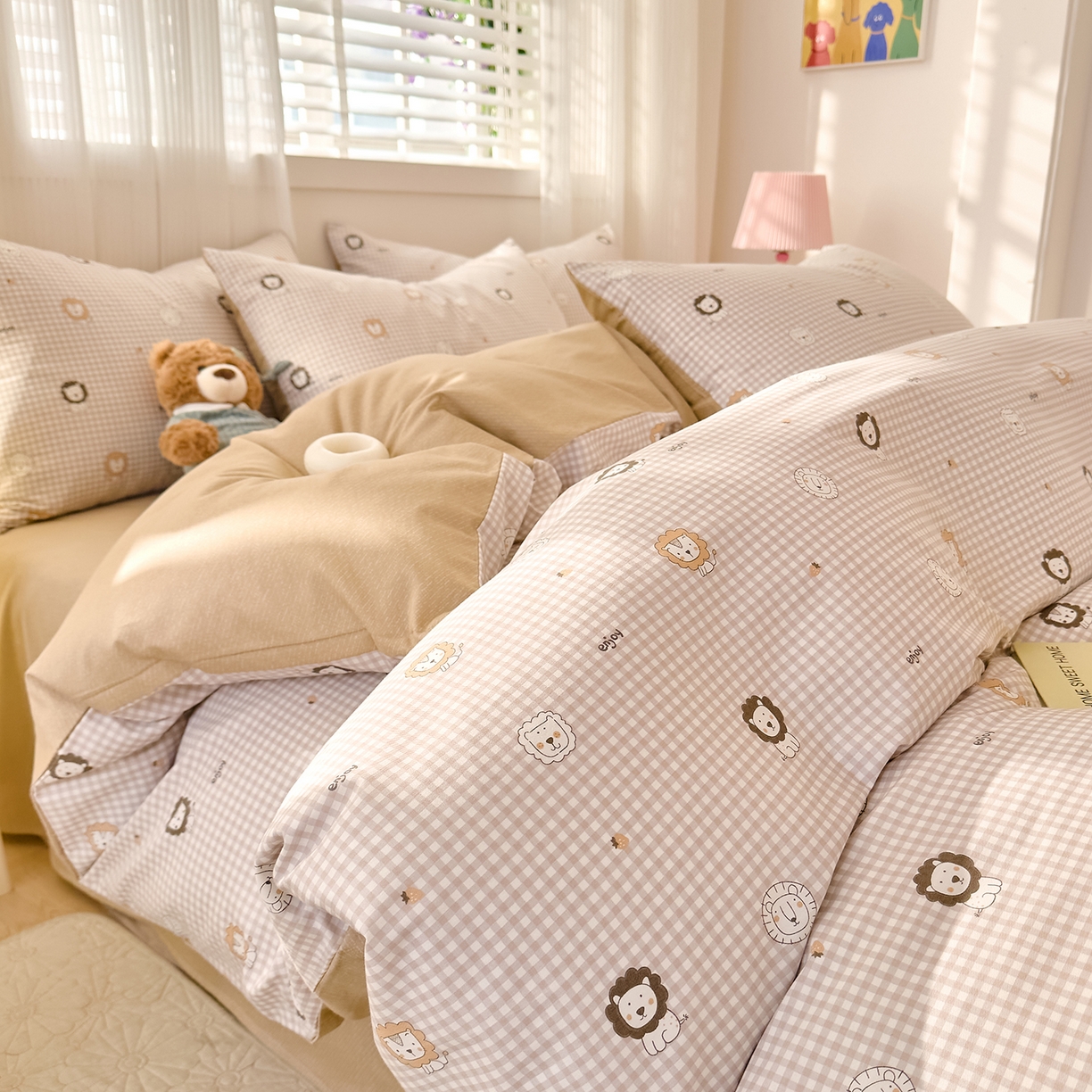 91家纺网 家纺一手货源 找家纺 （总）DoDo 兜兜 2026春夏新款全棉纯棉可爱卡通四件套