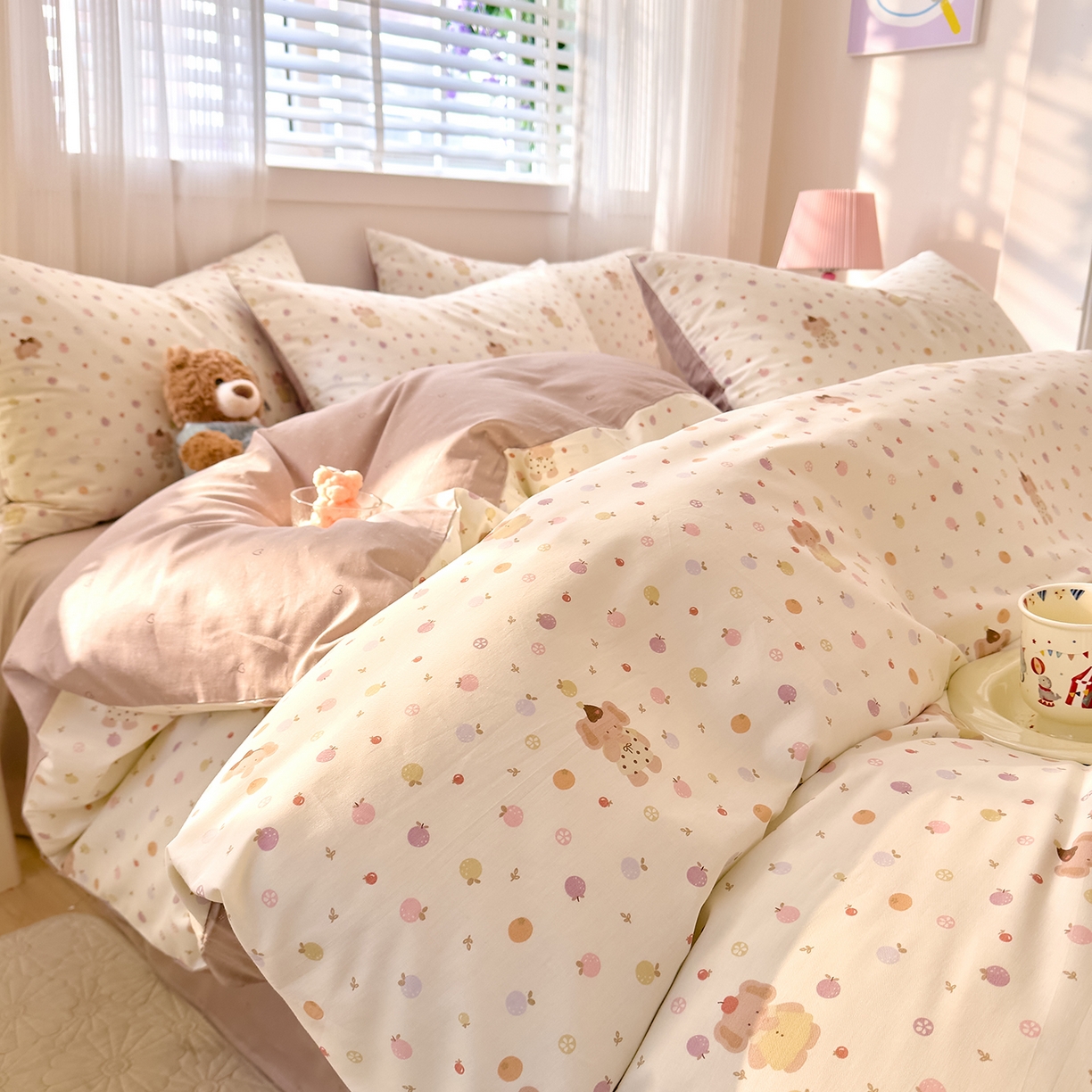 91家纺网 家纺一手货源 找家纺 （总）DoDo 兜兜 2026春夏新款全棉纯棉可爱卡通四件套