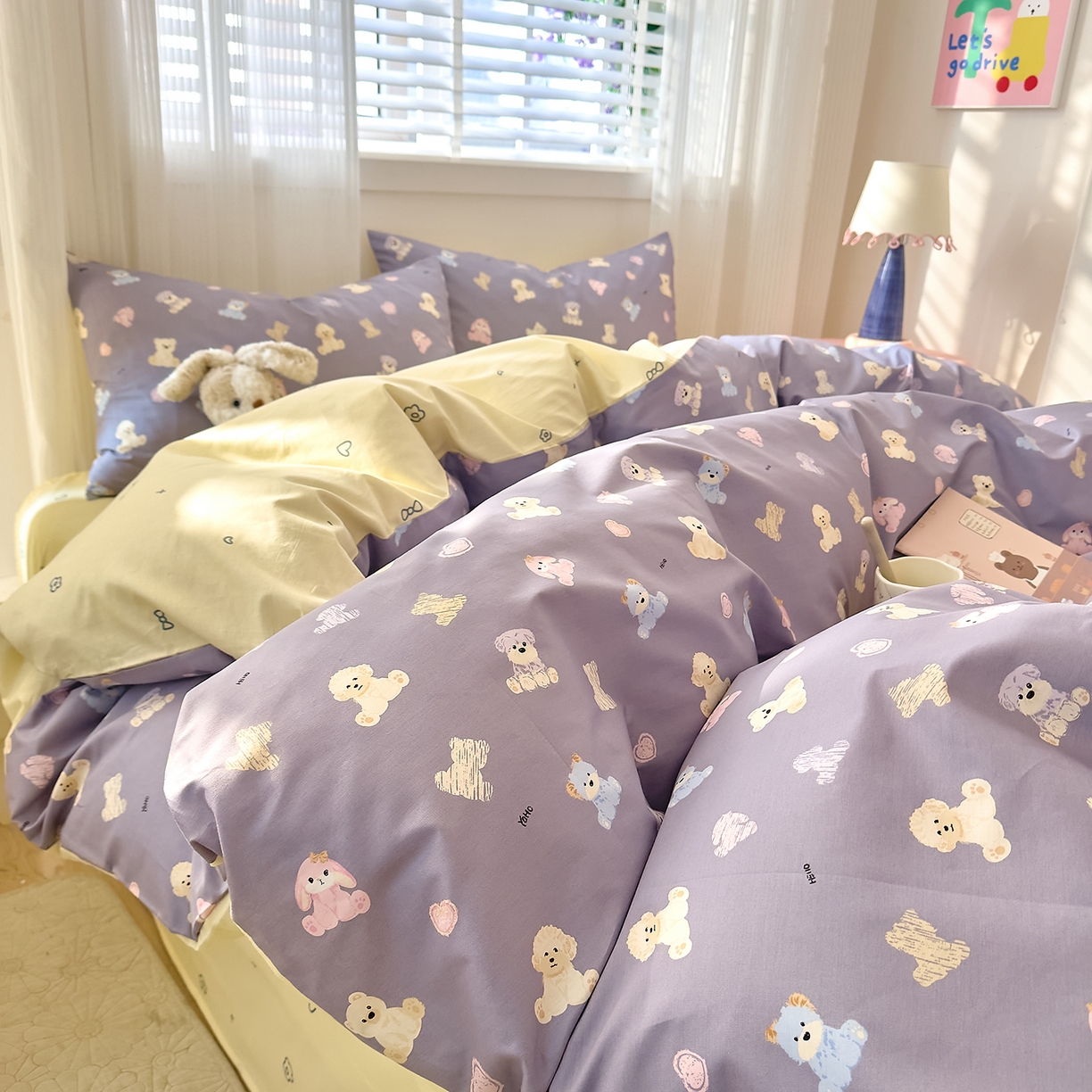 91家纺网 家纺一手货源 找家纺 DoDo 兜兜 2026春夏新款全棉纯棉可爱卡通四件套 动物方舟