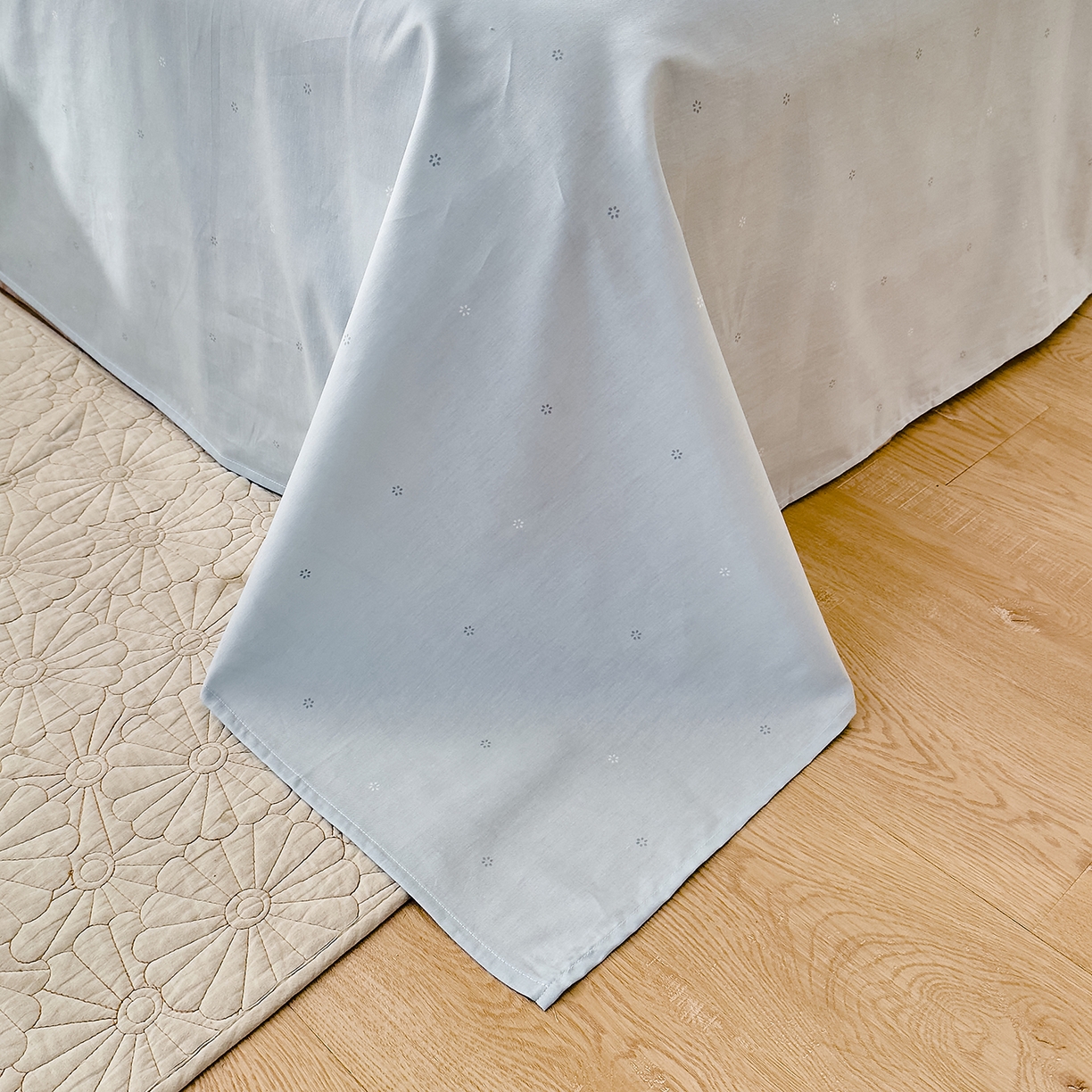 91家纺网 家纺一手货源 找家纺 DoDo 兜兜 2026春夏新款全棉纯棉可爱卡通四件套 薄荷小兔