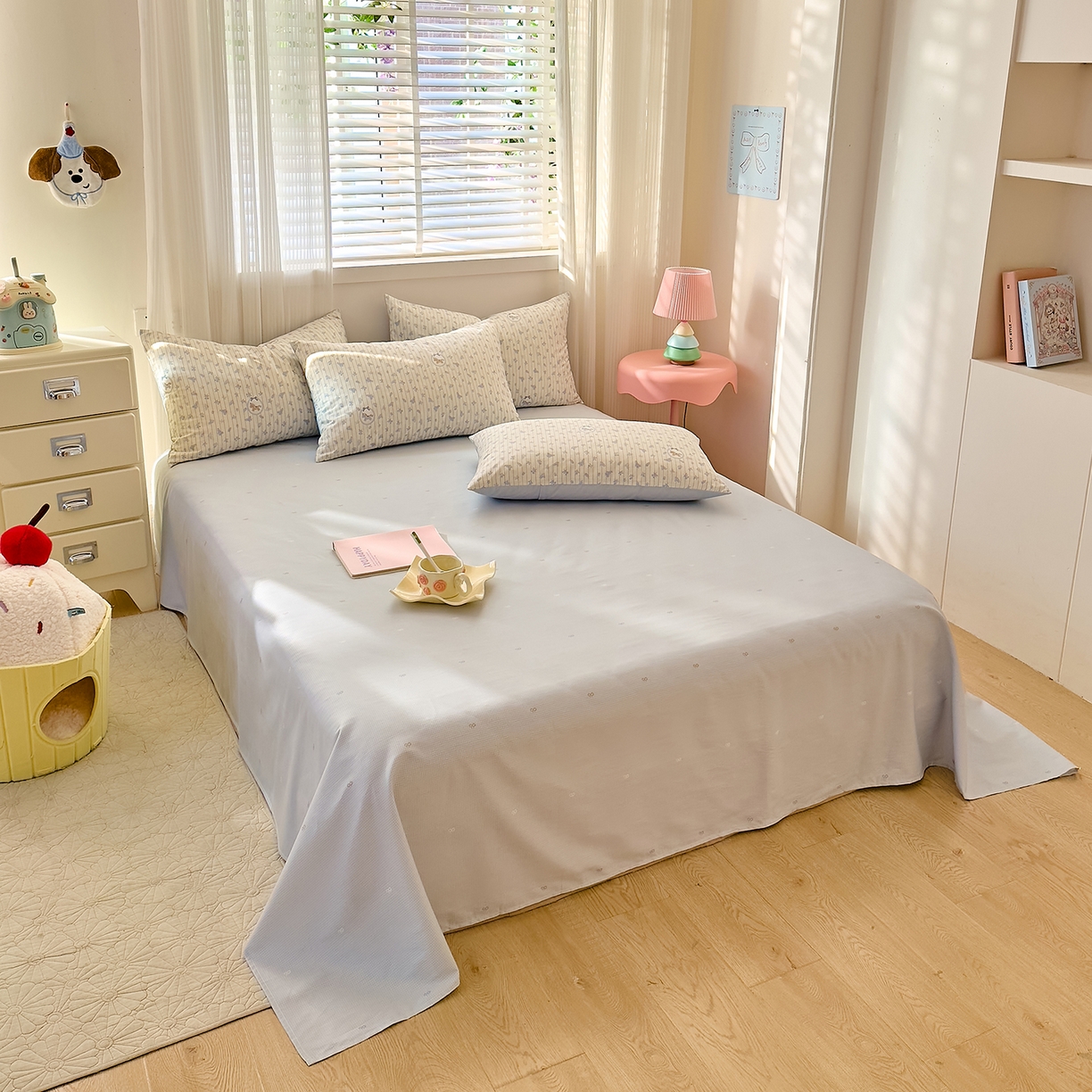 91家纺网 家纺一手货源 找家纺 DoDo 兜兜 2026春夏新款全棉纯棉可爱卡通四件套 云朵小飞马