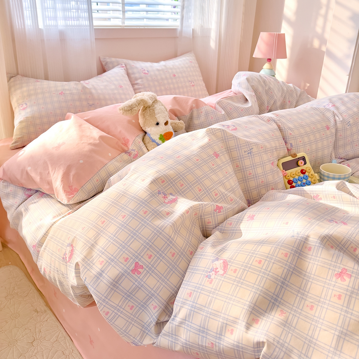 91家纺网 家纺一手货源 找家纺 DoDo 兜兜 2026春夏新款全棉纯棉可爱卡通四件套 小马哒哒