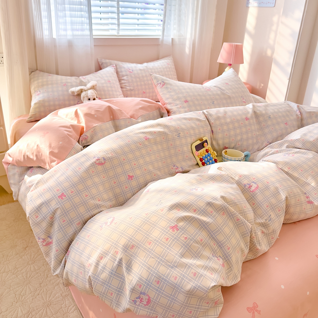 91家纺网 家纺一手货源 找家纺 DoDo 兜兜 2026春夏新款全棉纯棉可爱卡通四件套 小马哒哒