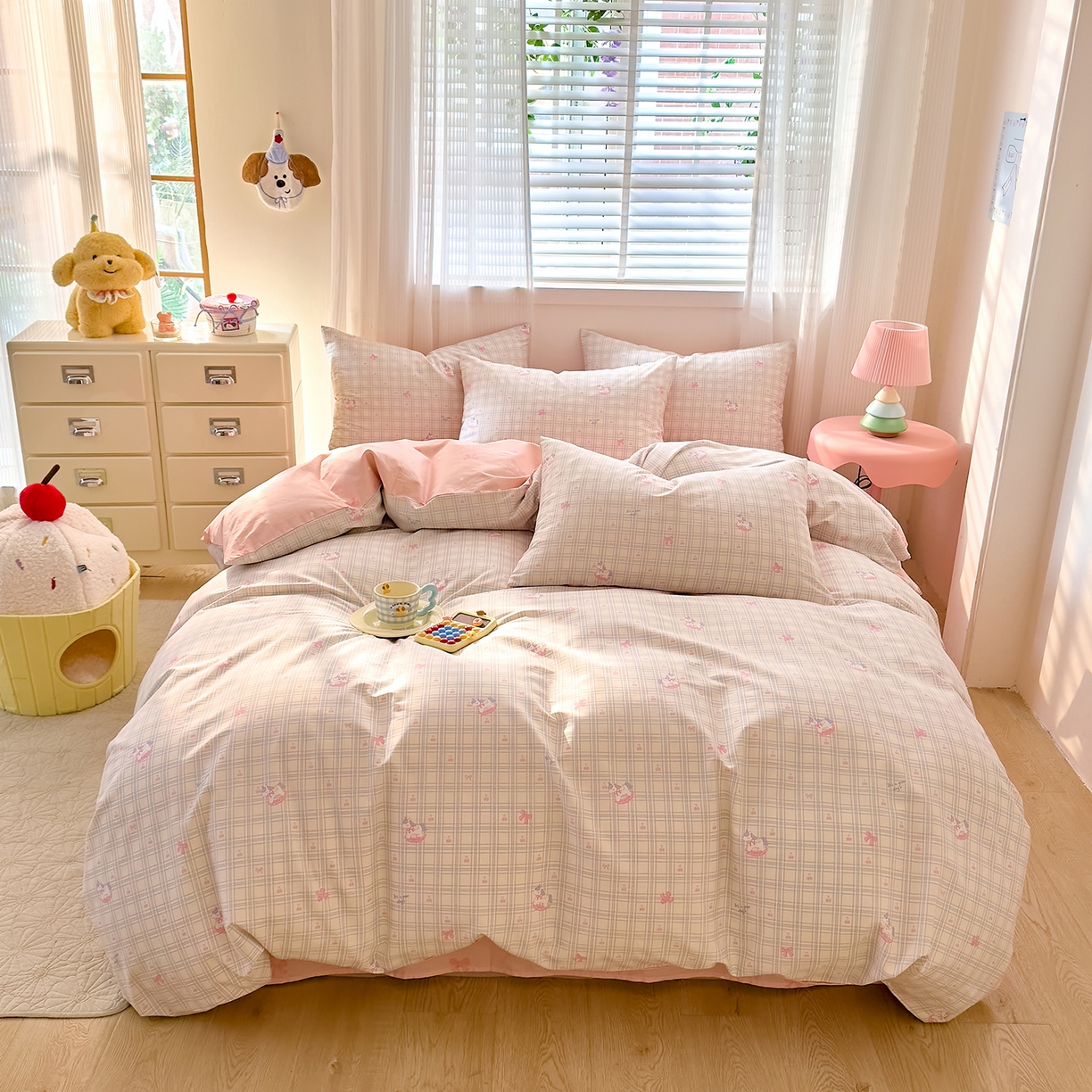 91家纺网 家纺一手货源 找家纺 DoDo 兜兜 2026春夏新款全棉纯棉可爱卡通四件套 小马哒哒